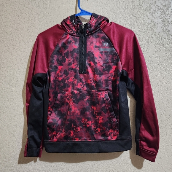 Russell Athletic Other - Russell athletic red and black camo hooded pullover sweatshirt Size L (10-12)